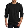 thumbnail image 1 of Casual Button Downs Shirts Hvyesh Long Sleeve T Shirt for Men Big and Tall Round Neck Fall Tee Tops Casual Solid Color Classic T-Shirts, 1 of 4