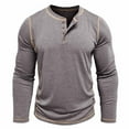 thumbnail image 1 of Casual Button Downs Shirts Hvyesh Mens Shirts Long Sleeve Casual Classic Henley T-Shirts Lightweight Button Muscle Fit Tee Shirts, 1 of 9