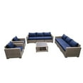 thumbnail image 1 of Casual Inc. 9-Piece Outdoor Patio Furniture Set Wicker Rattan Sectional Sofa & Couch with Coffee Table, CS-W21, 1 of 6