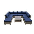 thumbnail image 1 of Casual Inc. 9-Piece Outdoor Patio Furniture Set Wicker Rattan Sectional Sofa & Couch with Coffee Table, CS-W211, 1 of 6