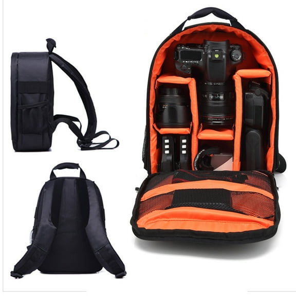 Casual Camera Backpack Bag for DSLR - 33x27x13cm Nylon Polyester Shoulder Bag & Backpack, Anti-Theft Breathable Medium Soft Double Strap Design