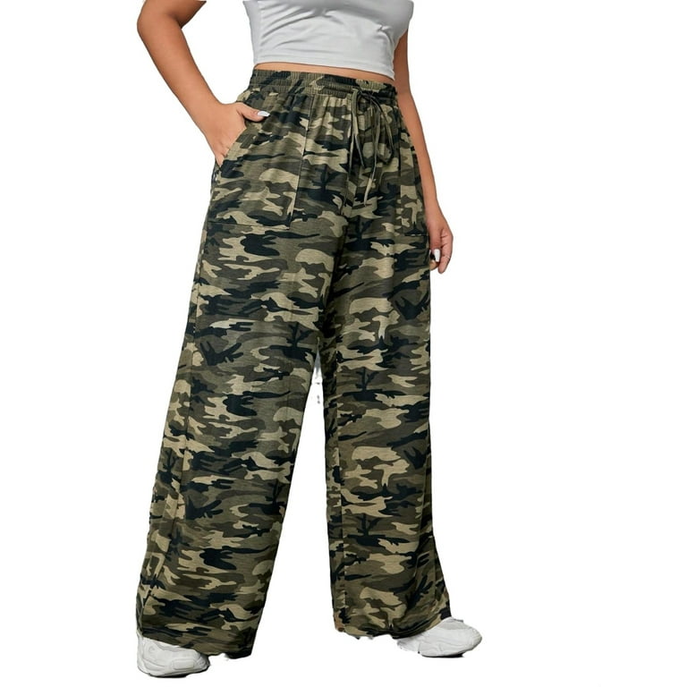 Camo print casual pants hot sale
