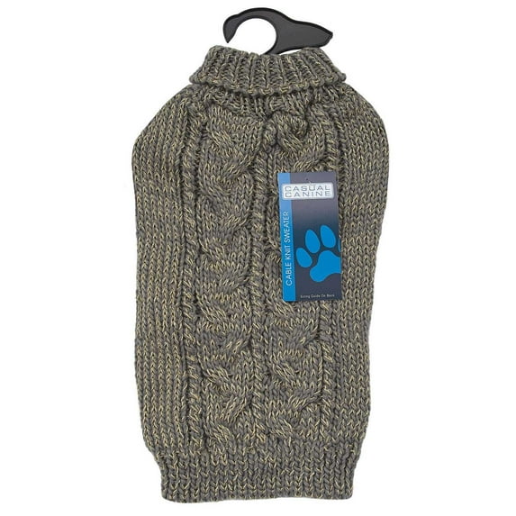 Casual Canine CC Cable Knit Sweater M Chive
