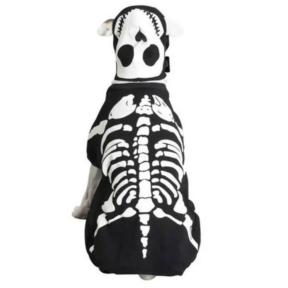 Casual Canine Glow Bones Spooky Glow In The Dark Skeleton Costume, Cotton, XS, 2 Piece Set