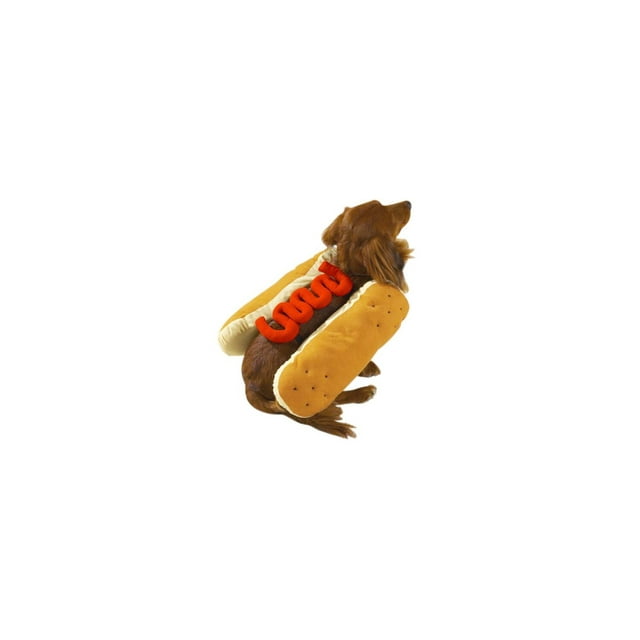 Casual Canine Hot Diggity Dog with Mustard Costume for Dogs, 14" Small/Medium