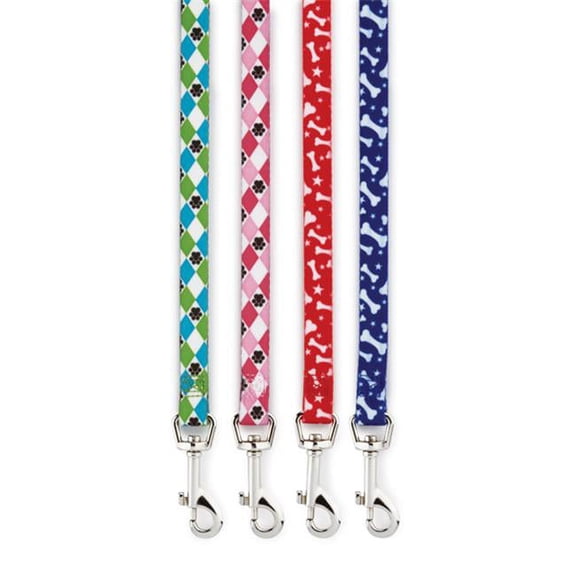 Casual Canine ZA1548 Pooch Patterns Ld 6 Ft x 1 In Red Bone