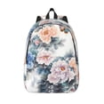 thumbnail image 1 of Casual Canvas Backpack Without Interlayer Large Capacity Stick Bag Design For Outdoor Shopping Office Outdoor Sports Flowers And Butterflies Medium, 1 of 7