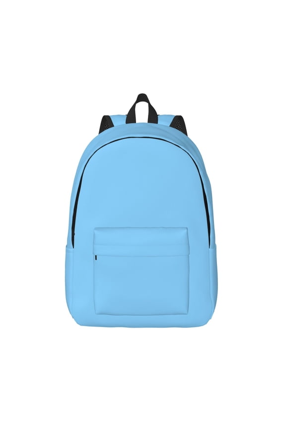 Casual Canvas Backpack Without Interlayer Large Capacity Stick Bag Design For Outdoor Shopping Office Outdoor Sports Light Blue Medium