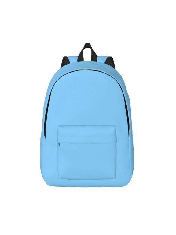 Casual Canvas Backpack Without Interlayer Large Capacity Stick Bag Design For Outdoor Shopping Office Outdoor Sports Light Blue Small