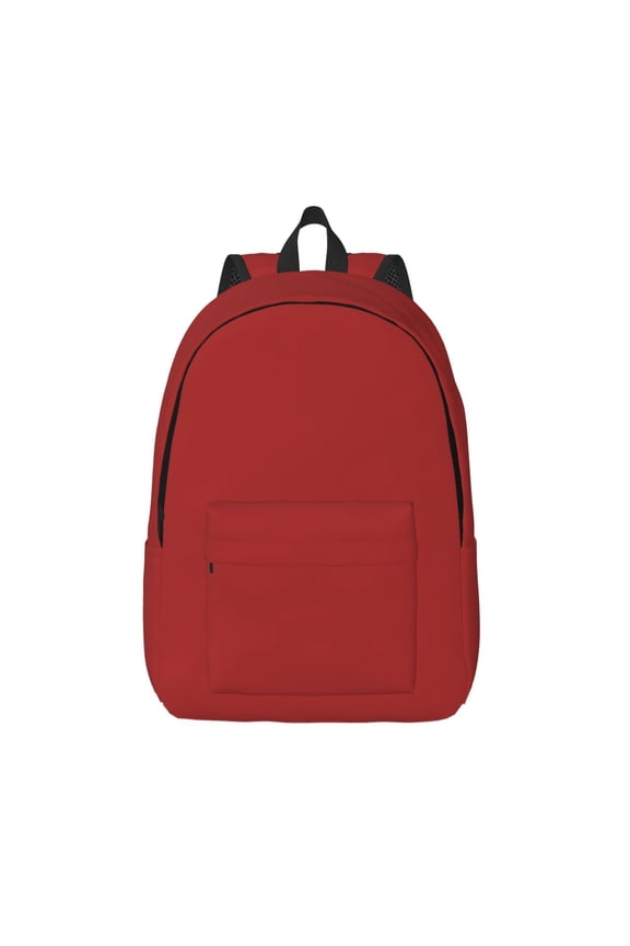 Casual Canvas Backpack Without Interlayer Large Capacity Stick Bag Design For Outdoor Shopping Office Outdoor Sports Red Brown Small