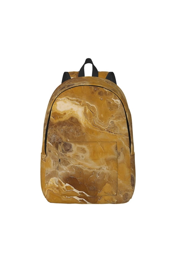 Casual Canvas Backpack Without Interlayer Large Capacity Stick Bag Design For Outdoor Shopping Office Outdoor Sports Sandybrown Marble_3 Small