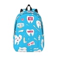 thumbnail image 1 of Casual Canvas Backpack Without Interlayer Large Capacity Stick Bag Design For Outdoor Shopping Office Outdoor Sports Cartoon Toothbrush, Toothpaste And Toothpick Elements (4) Medium, 1 of 7