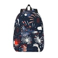 thumbnail image 1 of Casual Canvas Backpack Without Interlayer Large Capacity Stick Bag Design For Outdoor Shopping Office Outdoor Sports Independence Day Theme Star (3) Small, 1 of 7
