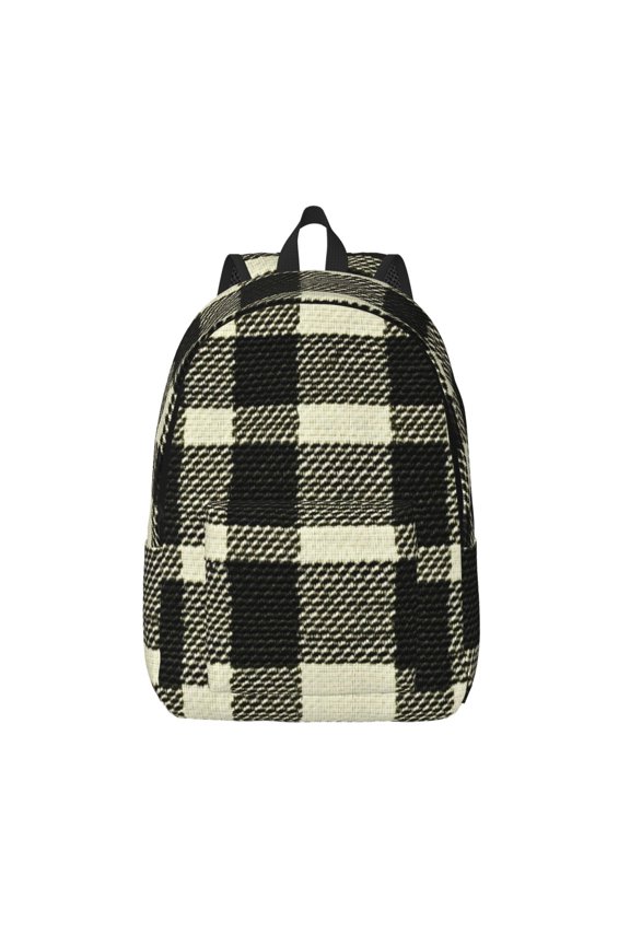 Casual Canvas Backpack Without Interlayer Large Capacity Stick Bag Design For Outdoor Shopping Office Outdoor Sports Olive Houndstooth Buffalo Plaid Tartan Check Scotland_3 Medium