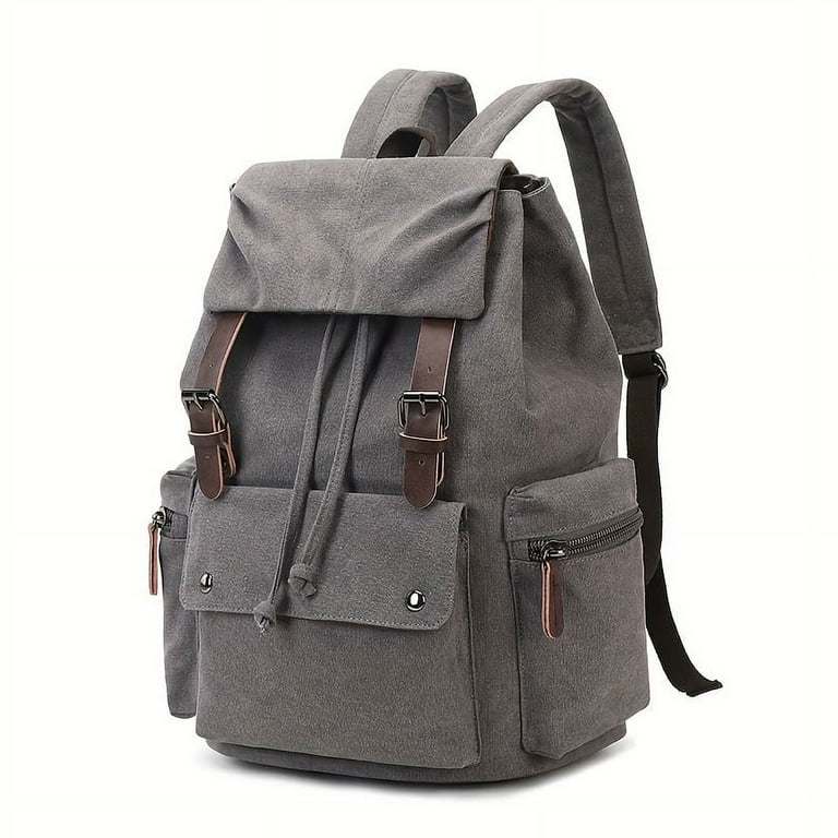 Canvas backpack with laptop compartment online
