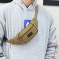 thumbnail image 1 of Casual Canvas Waist Bag Waist Bag Mobile Phone Bag Banana Bag Fanny Pack Men, 1 of 8