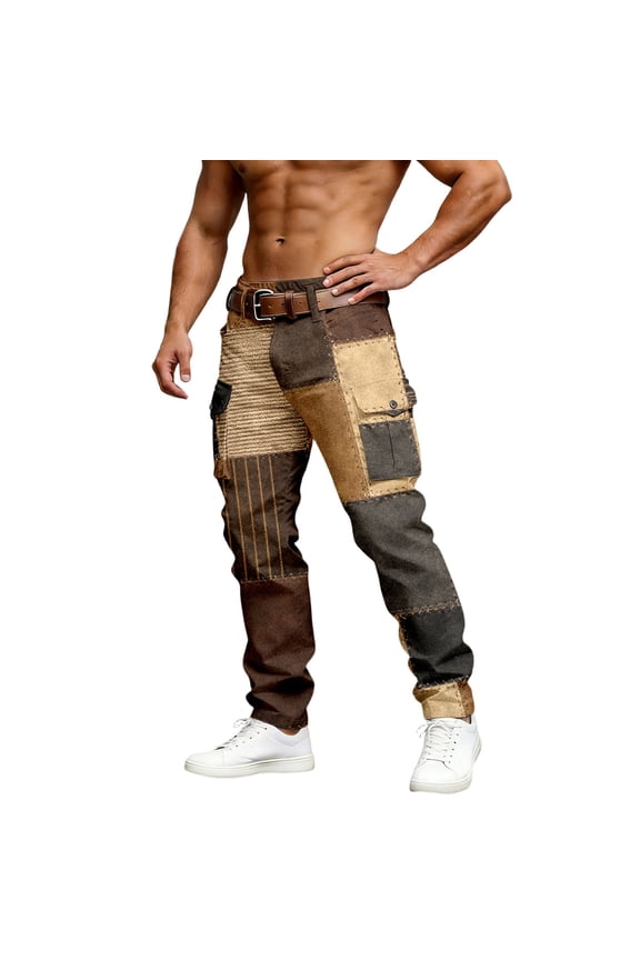 Casual Cargo Pants With Stylish Print And Side Pockets For Everyday Comfort And Adventure