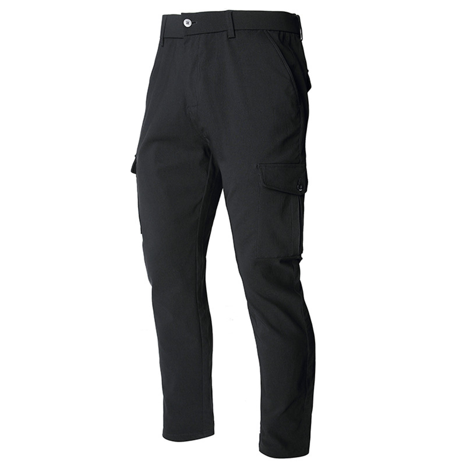Casual Cargo Pants for Men Cotton Solid Outdoor Trousers Classic Simple ...