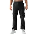 thumbnail image 1 of Casual Cargo Pants for Men Fashion Drawstring Workout Joggers Pants with Multi Pockets, 1 of 6