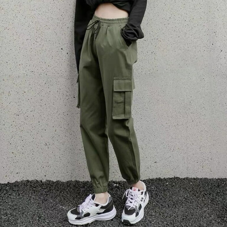 Casual Cargo Pants for Women High Rise Silky Satin Cargo Pant for Daily  Wear Holiday Shopping Vacation 