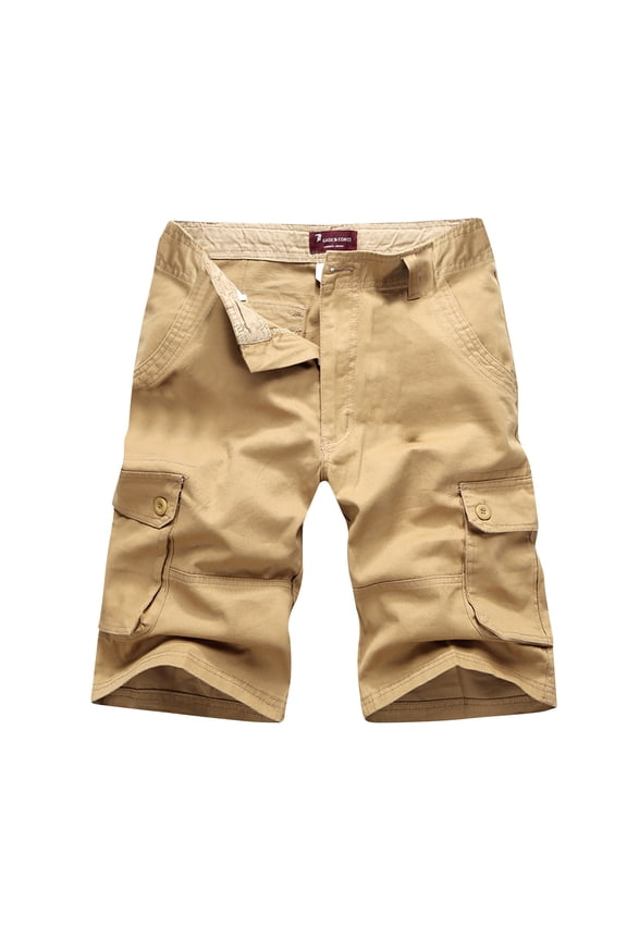 Casual Cargo Shorts for Men Outdoor Fishing Hiking Combat Workout Gym Shorts Multi Pockets Combat Athletic Shorts with Zipper