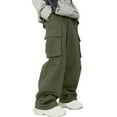 thumbnail image 1 of Casual Cargo Sweatpants for Men Baggy Sweatpant Open Bottom Drawstring Waist Joggers Pants with Mulit Pockets, 1 of 6