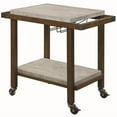 thumbnail image 1 of Coaster 2 Tier Concrete Bar Cart in Chestnut and Gray, 1 of 7