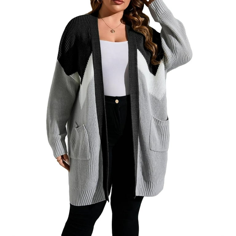 Walmart women's plus size cardigans 2025