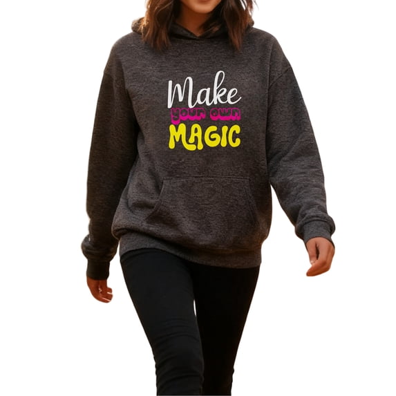 Casual Chic Motivational Quote Hoodie for Men and Women, Unisex Pullover Hooded Sweatshirt, Comfortable Cotton Poly Blend, Inspirational Everyday Casual Outfit