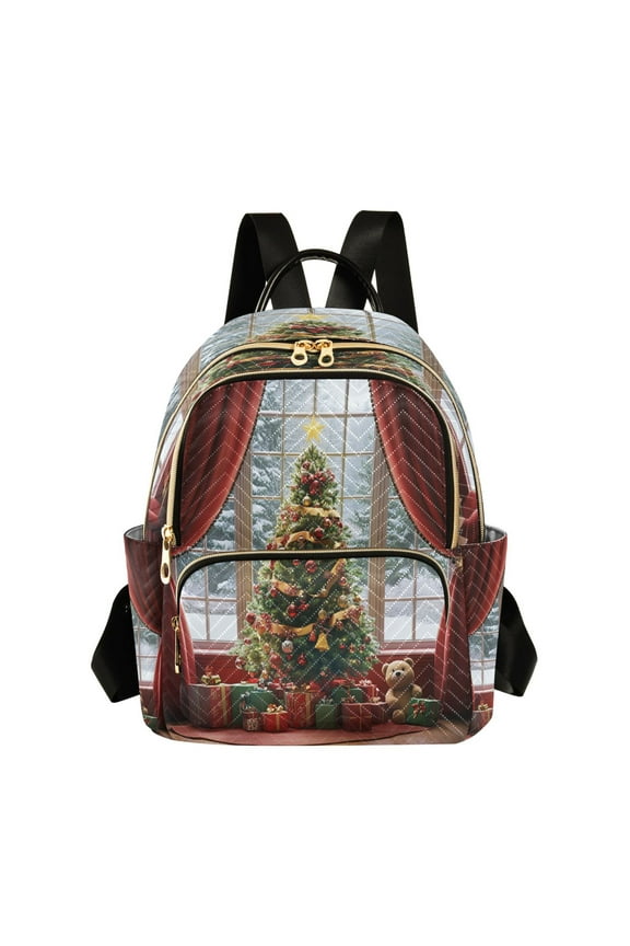 Casual Christmas Tree with Gifts Backpack for School,College and Travel, Water Resistant Bookbag,