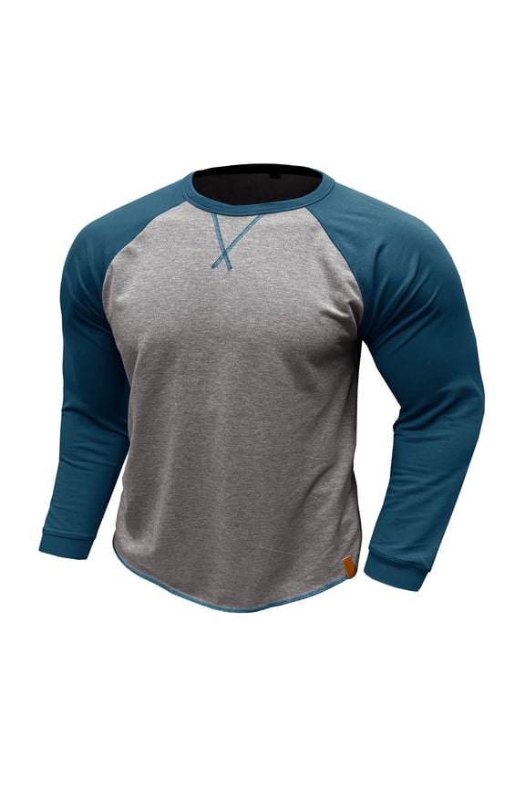 Casual Classic Vintage Long Sleeve Sweatshirts for Men Crew Neck Sweater Lightweight Baseball Active Pullovers