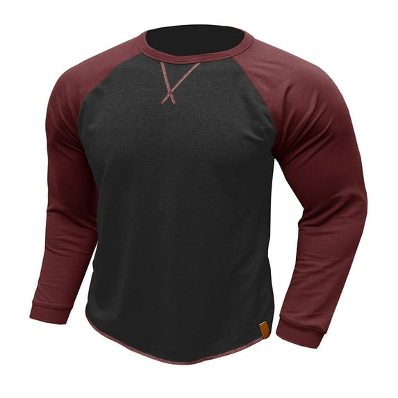 Casual Classic Vintage Long Sleeve Sweatshirts for Men Crew Neck Sweater Lightweight Baseball Active Pullovers