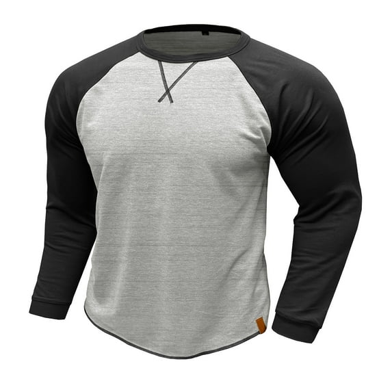 Casual Classic Vintage Long Sleeve Sweatshirts for Men Crew Neck Sweater Lightweight Baseball Active Pullovers