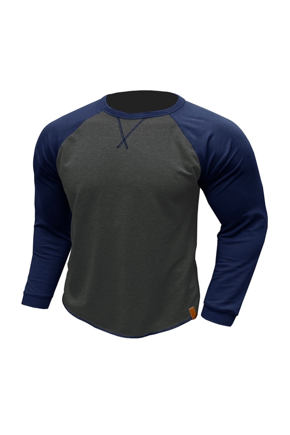 Casual Classic Vintage Long Sleeve Sweatshirts for Men Crew Neck Tops Lightweight Baseball Active Pullovers