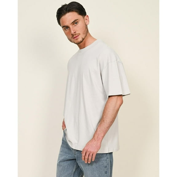 Casual Classics  Adult Combed Ringspun Cotton Extended Neckline Oversized T-Shirt