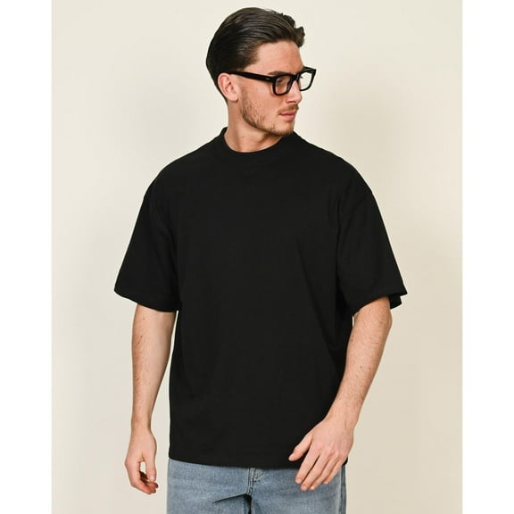 Casual Classics Adult Combed Ringspun Cotton Extended Neckline Oversized T-Shirt