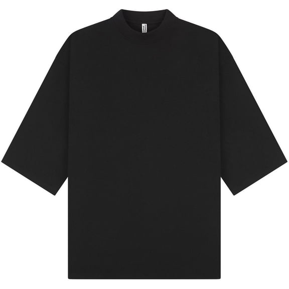 Casual Classics  Adult Interlock Combed Ringspun Cotton Extended Neckline Oversized T-Shirt