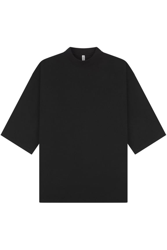 Adult Interlock Combed Ringspun Cotton Extended Neckline Oversized T-Shirt