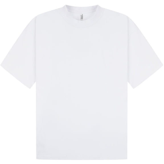 Casual Classics  Adult Interlock Combed Ringspun Cotton Extended Neckline Oversized T-Shirt