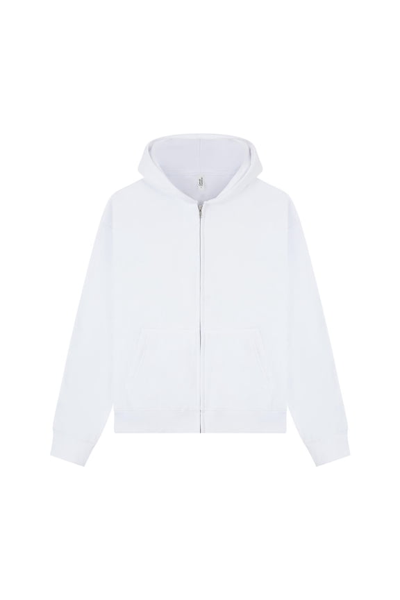 Adult Premium Combed Cotton Boxy Oversized Full Zip Hoodie