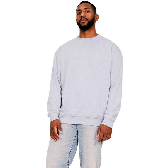 Casual Classics Mens Ringspun Cotton Extended Neckline Oversized Sweatshirt