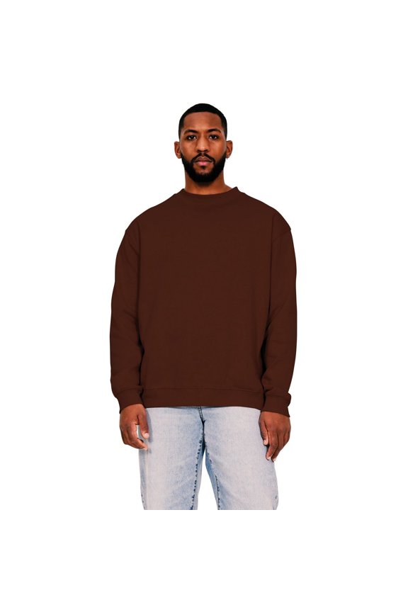 Mens Ringspun Cotton Extended Neckline Oversized Sweatshirt