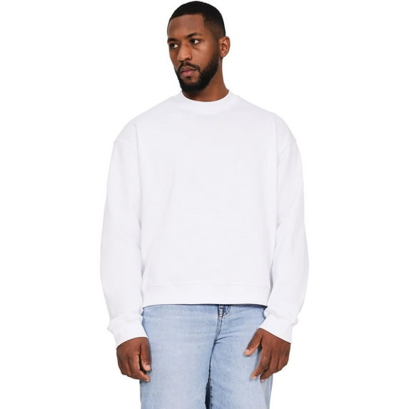 Casual Classics Mens Ringspun Cotton Extended Neckline Oversized Sweatshirt