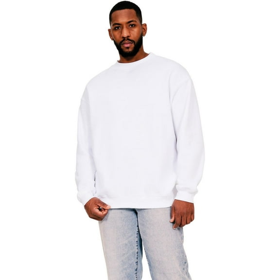 Casual Classics Mens Ringspun Cotton Extended Neckline Oversized Sweatshirt