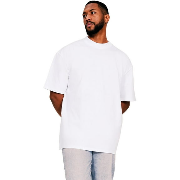 Casual Classics Mens Ringspun Cotton Extended Neckline Tall Oversized T-Shirt