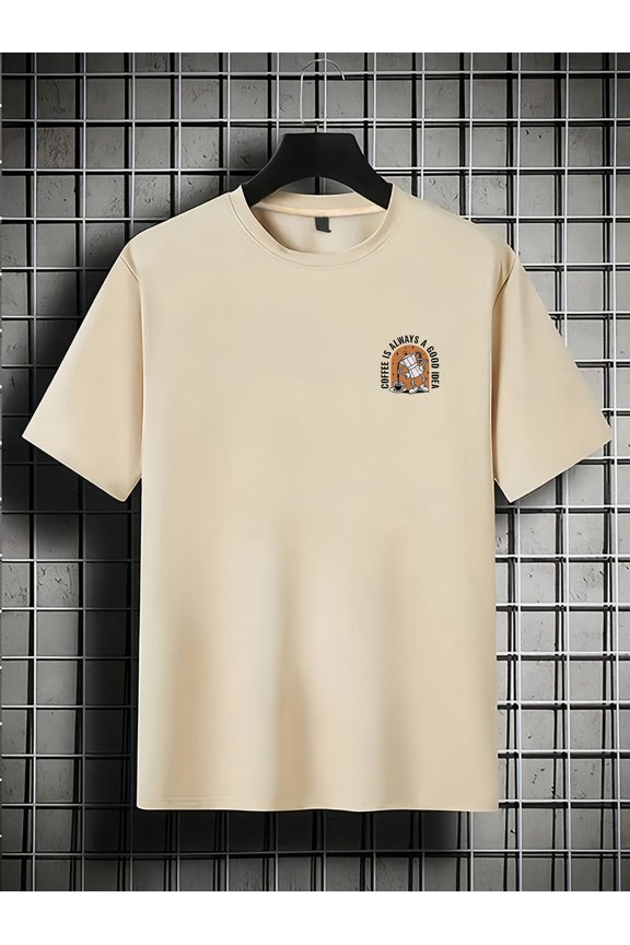 Casual Coffee Themed T-Shirt