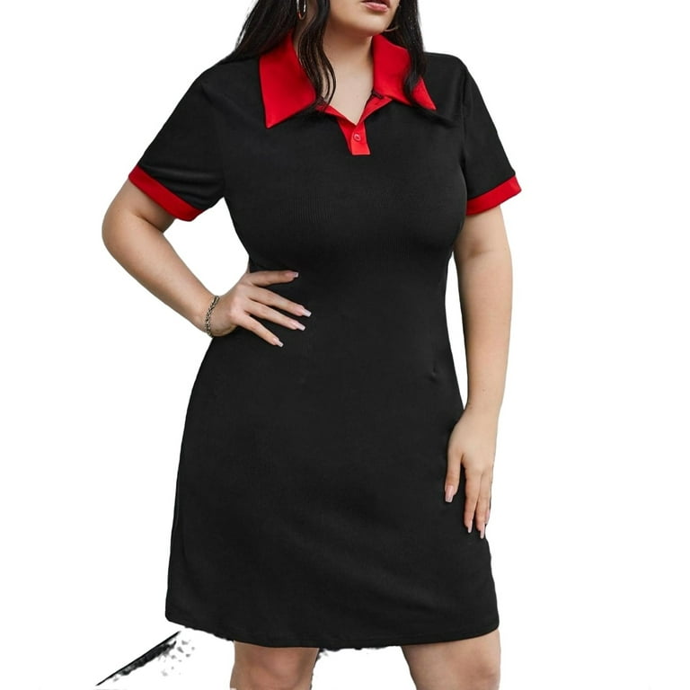 Women's plus size polo dress discount