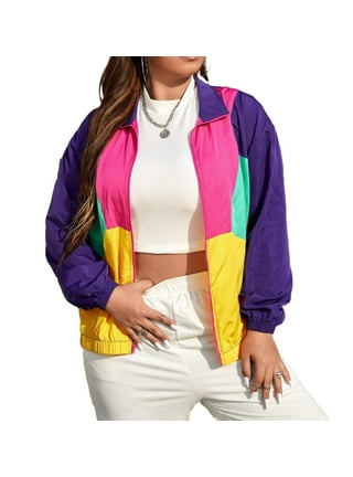 Color block windbreaker best sale
