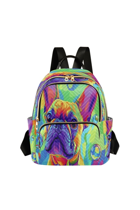 Casual Colorful Dog Pianting Backpack for School,College and Travel, Water Resistant Bookbag,