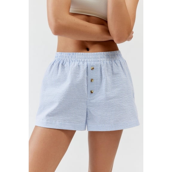 New Casual Commuter Shorts Striped Grid Button, Spring and Summer, New Hot Selling